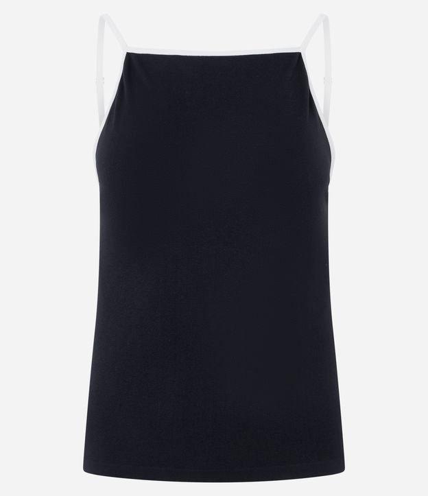 Blusa Seamless com Viés e Alças Contrastantes - 1