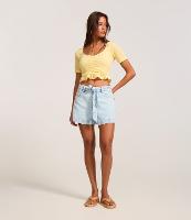 Short Mom Jeans com Lenço e Ilhós - 2