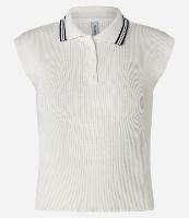 Blusa em Tricô com Gola Polo e Botões - 1