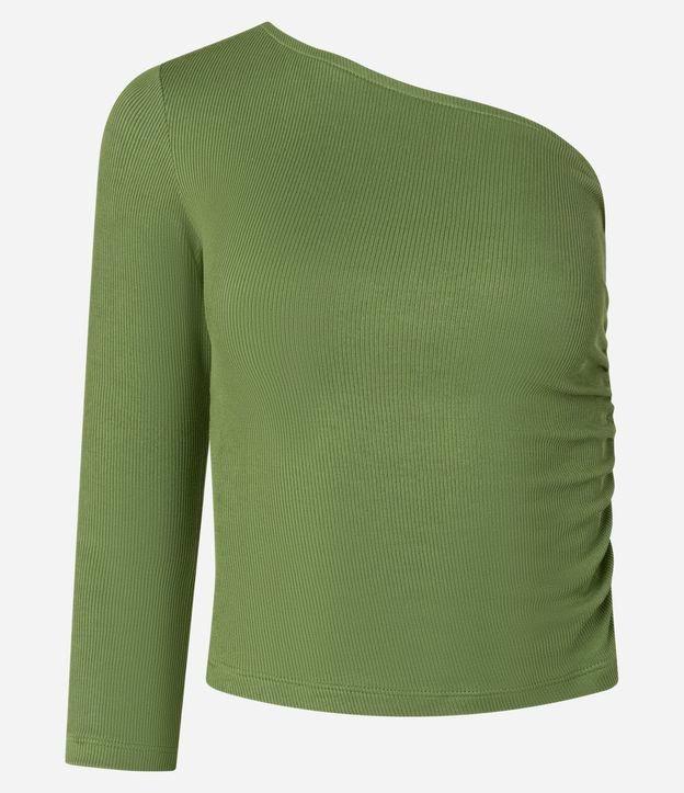 Blusa Ombro Só em Ribana e Franzido Lateral - 1