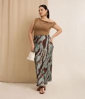 Saia Longa com Estampa de Manchas Curve & Plus Size - 2