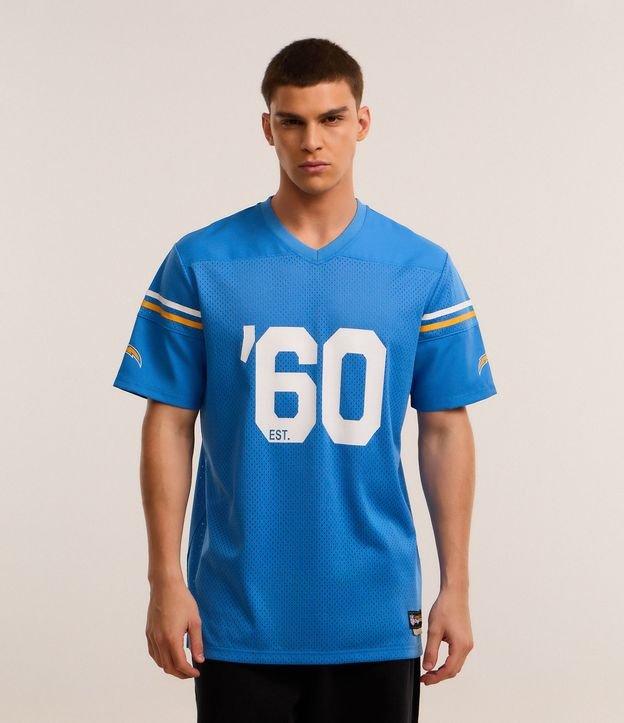 Camiseta Esportiva com Tecnologia Dry e Estampa Los Angeles Chargers NFL - 4