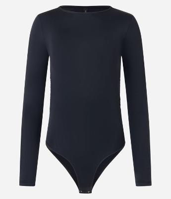 Body em Poliamida com Franzido Lateral