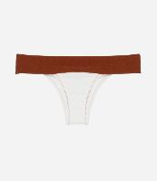 Biquíni Calcinha Pala Larga em Microfibra Texturizada com Bloco de Cor - 1