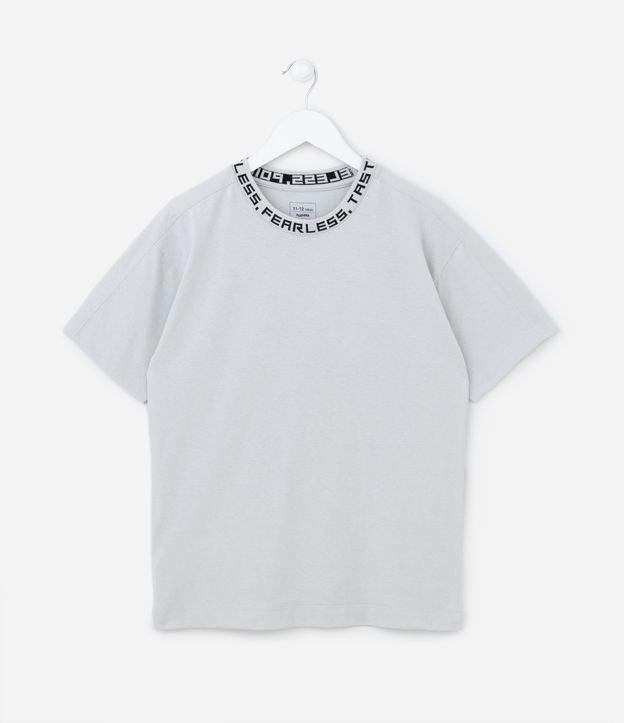 Camiseta Infantil com Lettering na Gola - Tam 5 a 14 Anos - 1