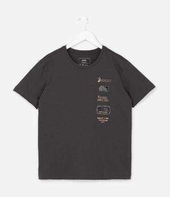Camiseta Regular Infantil Estampada "Racing club" - Tam 5 a 14 Anos