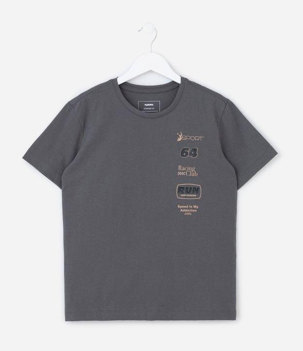 Camiseta Regular Infantil Estampada Racing Club- Tam 5 a 14 Anos - 1