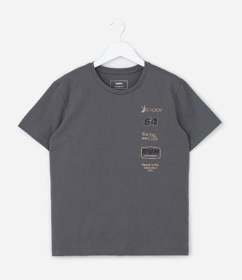 Camiseta Regular Infantil Estampada Racing Club- Tam 5 a 14 Anos