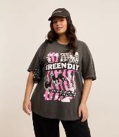 Camiseta Estonada com Estampa Green Day Curve & Plus Size - 1