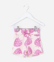 Short Clochard Infantil com Estampa Morangos - Tam1 a 6 Anos - 1