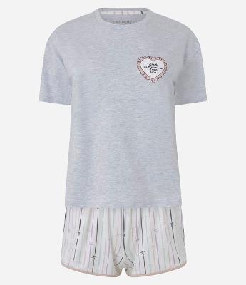 Pijama Short Doll em Algodão com Estampa Girls Fun