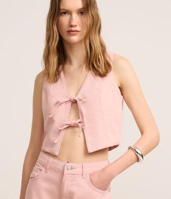 Colete em Sarja com Amarração Frontal