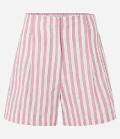 Short Runner em Tricoline Listrado com Elástico no Cós - 1