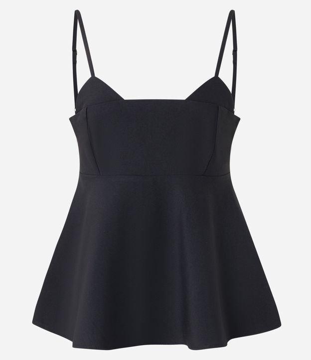 Blusa Peplum em Alfaiataria om Decote Diferenciado - 1