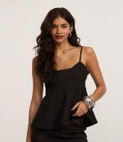 Blusa Peplum em Alfaiataria om Decote Diferenciado - 2