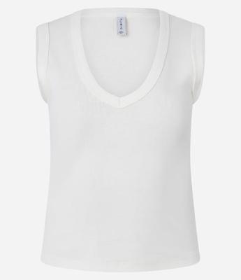 Blusa Básico em Ribana com Decote V