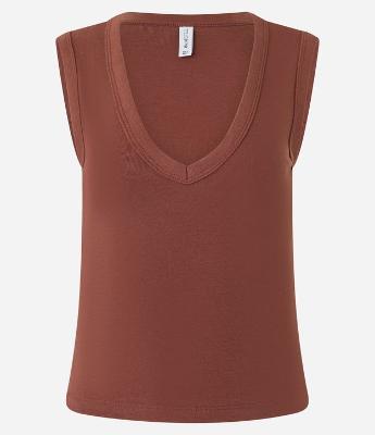Blusa Básico em Ribana com Decote V