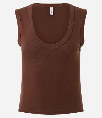 Blusa Básico em Ribana com Decote V