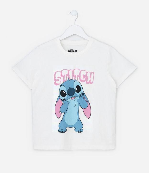 Camiseta Infantil com Estampa do Stitch - Tam 5 a 14 Anos - 1
