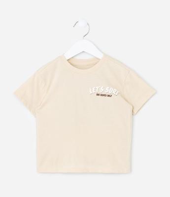 Camiseta Infantil Tigrinho com Prancha - Tam 1 a 6