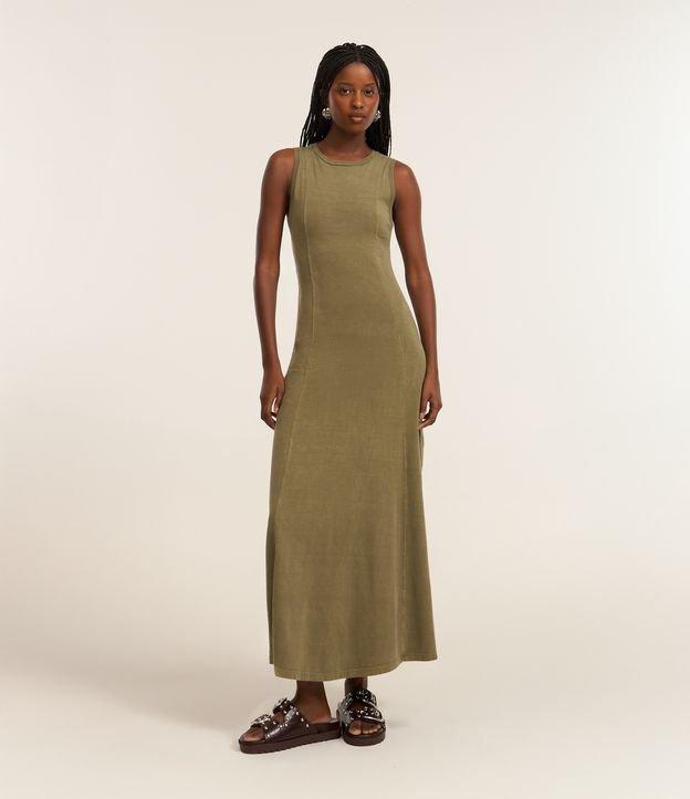 Vestido Evasê em Algodão sem Manga - 2