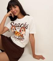Camiseta T-shirt em Algodão com Estampa Lettering "Snacks Chip n' Dale" Tico e Teco - 2