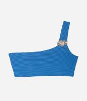 Biquíni Top Ombro Só em Microfibra Canelada com Aviamento - 1