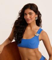 Biquíni Top Ombro Só em Microfibra Canelada com Aviamento - 2