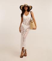 Saída de Praia Vestido com Efeito Crochê - 2