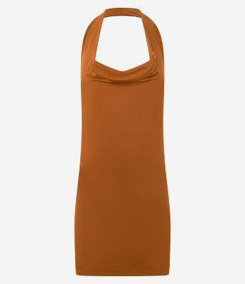 Vestido Frente Única com Decote Degagê