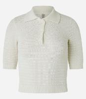 Blusa Polo em Tricô com Botão na Gola - 1