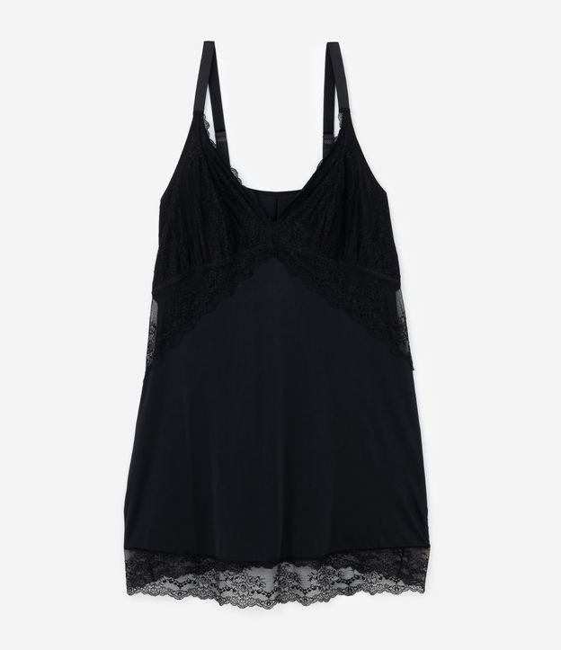 Camisola em Microfibra com Alcinha e Renda Curve & Plus Size - 1