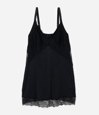 Camisola em Microfibra com Alcinha e Renda Curve & Plus Size