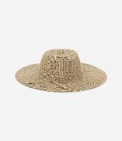 Chapéu de Praia em Palha com Aba Média e Gorgurão - 1
