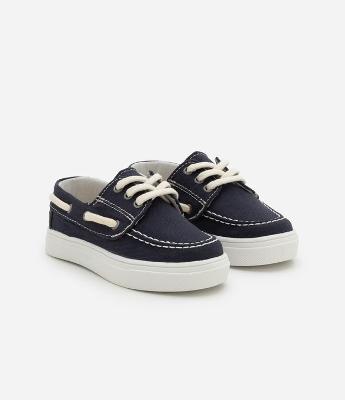 Sapato Dockside Infantil com Cadarço Contrastante - Tam 20 ao 27