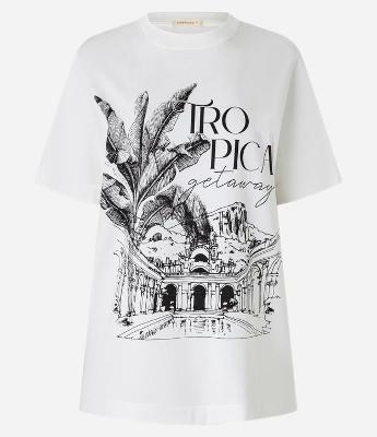 Camiseta em Algodão com Estampa Parque Lage