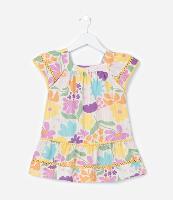 Vestido Infantil com Estampa Floral - Tam 1 a 6 Anos - 1