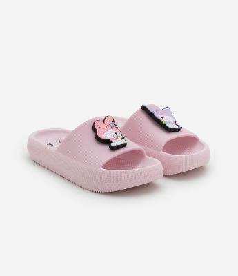 Chinelo Slide Infantil em PVC com Patch Kuromi My Melody - Tam 27 a 34
