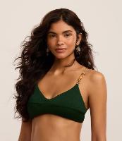 Biquíni Top Camisetinha em Microfibra Texturizada com Alça Elástica e Aviamento de Bambu Natural - 2