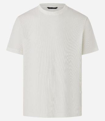Camiseta Regular em Algodão com Textura Waffle