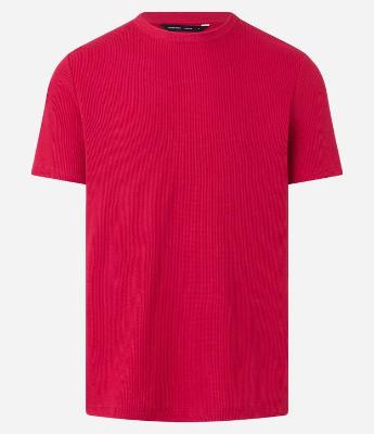 Camiseta Regular em Algodão com Textura Waffle