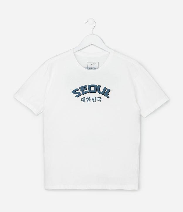 Camiseta Infantil com Lettering Seoul - Tam 5 a 14 Anos - 1