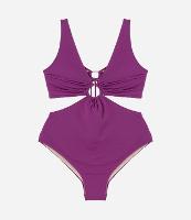 Maiô em Microfibra Texturizado com Argola Curve & Plus Size - 1