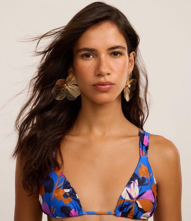 Biquíni Top Cortininha Alongado em Microfibra com Estampa Floral - 2