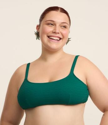 Biquíni Top Reto em Microfibra com Textura Curve & Plus Size