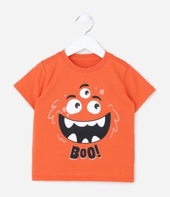 Camiseta Infantil Monstrinho Boo - Tam 1 a 6 Anos