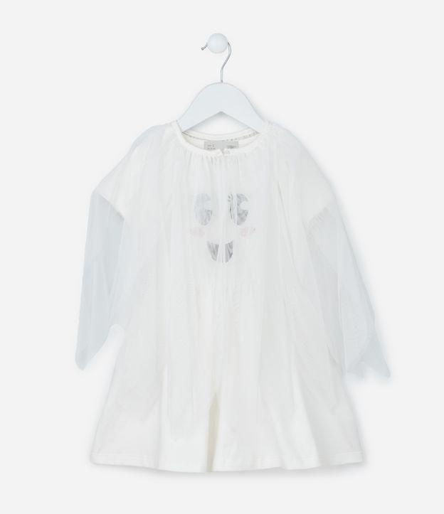 Vestido Infantil com Estampa e Capa Fastasma - Tam 1 a 6 Anos - 1