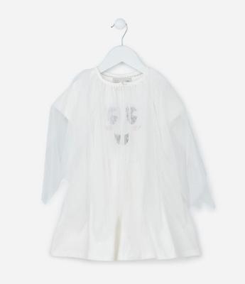 Vestido Infantil com Estampa e Capa Fastasma - Tam 1 a 6 Anos