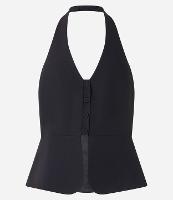 Colete Peplum Frente Única Alfaiatado com Botões - 1