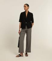 Calça Reta em Alfaiataria com Ganchinho no Cós - 2